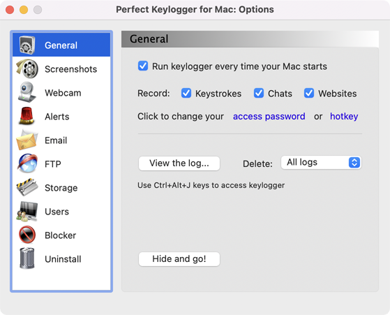 how to tell if there is a keylogger on mac os