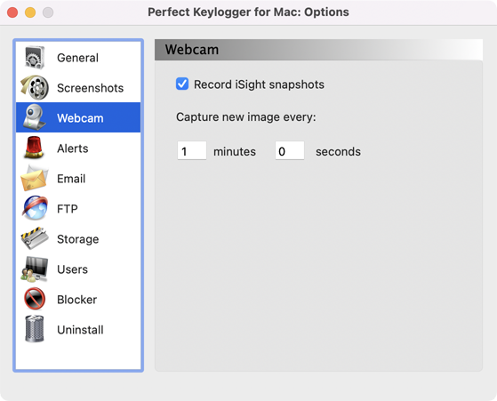 Perfect Keylogger for Mac Full - iSight recording